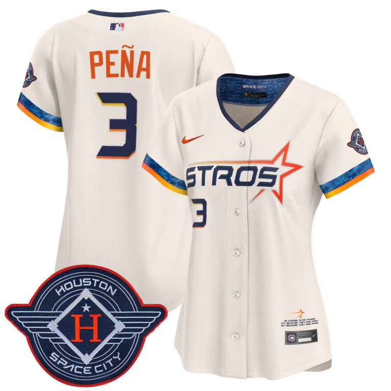 Women Houston Astros #3 Pena  cream 2025 City Connect Vapor Limited Stitched Jersey